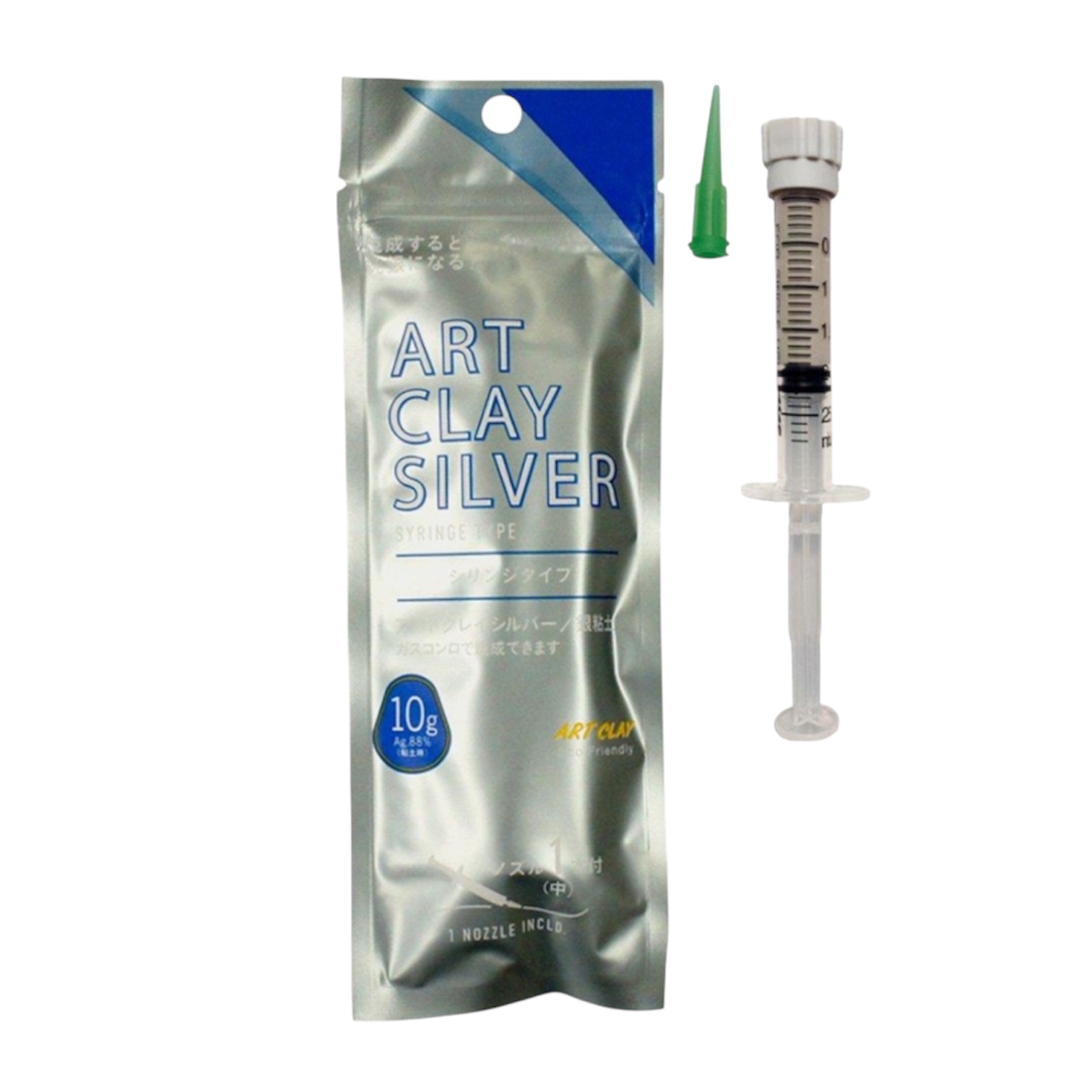 Spuitklei/ Syringe Art Clay Silver 10 gram met 0, 1 of 3 spuitmondjes (ZA-0281) - Afbeelding 3