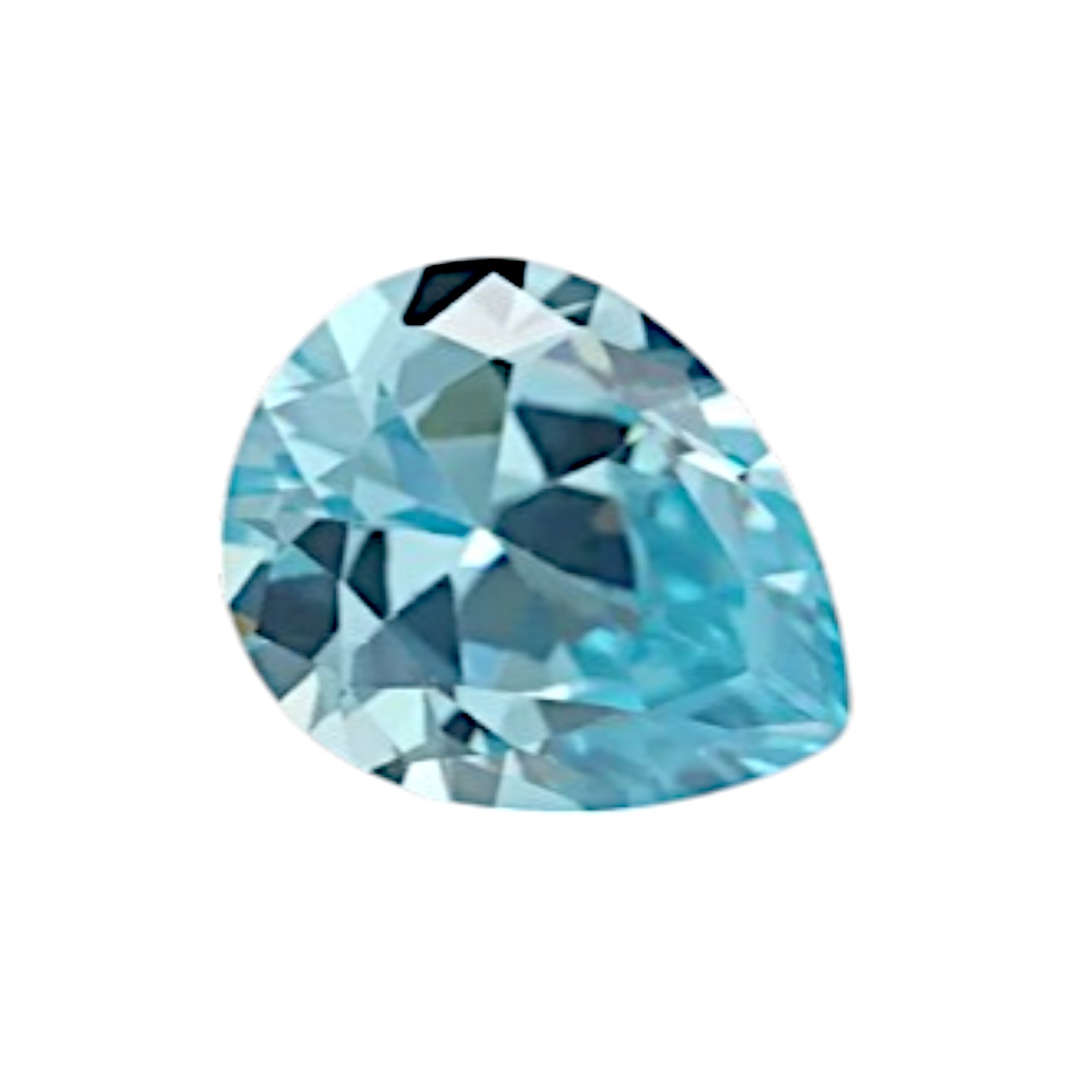 Zirconia AAAAA Peer 4*6mm Light Sea Blue STAFFELKORTING