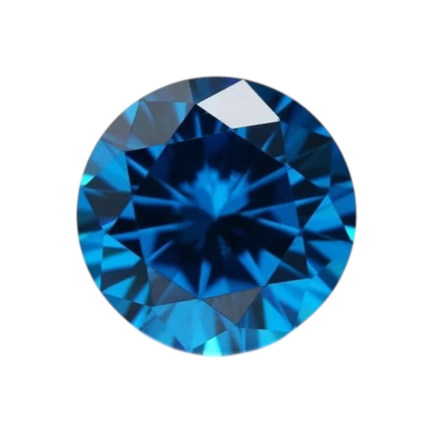 Zirconia AAAAA rond Div Afmetingen Deep Sea Blue STAFFELKORTING