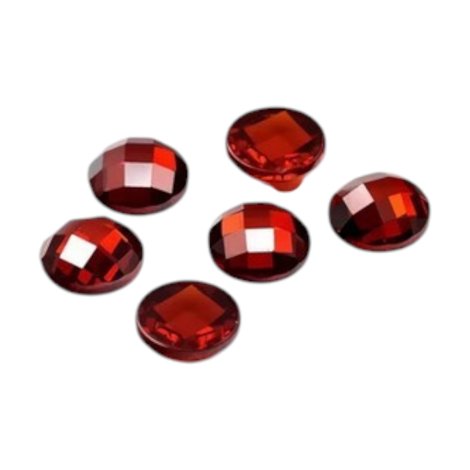 Zirconia AAAAA rond 4mm HITTEBESTENDIG Rood Garnet Platte onderkant STAFFELKORTING