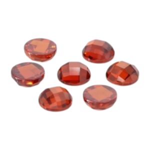 Zirconia AAAAA rond 4mm HITTEBESTENDIG Oranje Platte onderkant STAFFELKORTING