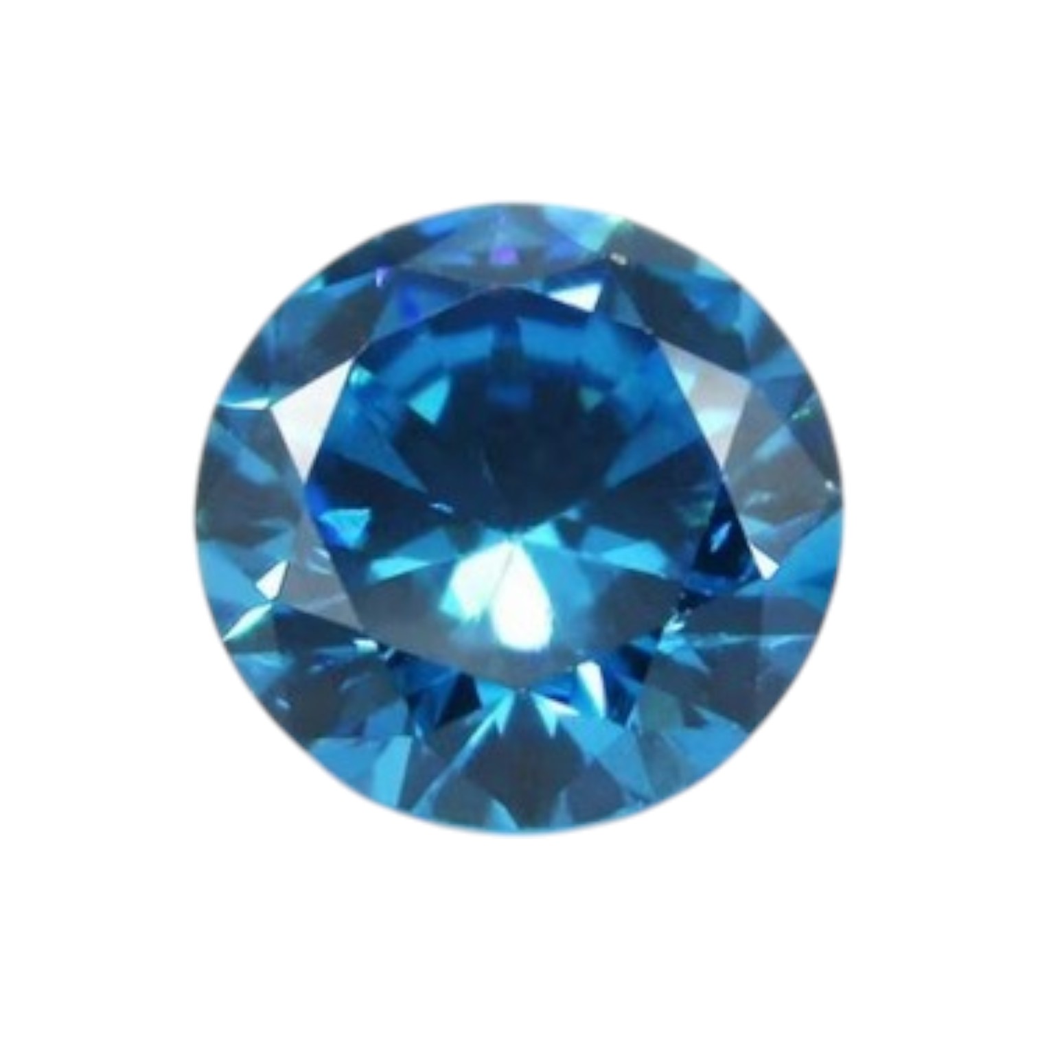 Zirconia AAAAA rond Div Afmetingen Aqua Blauw STAFFELKORTING