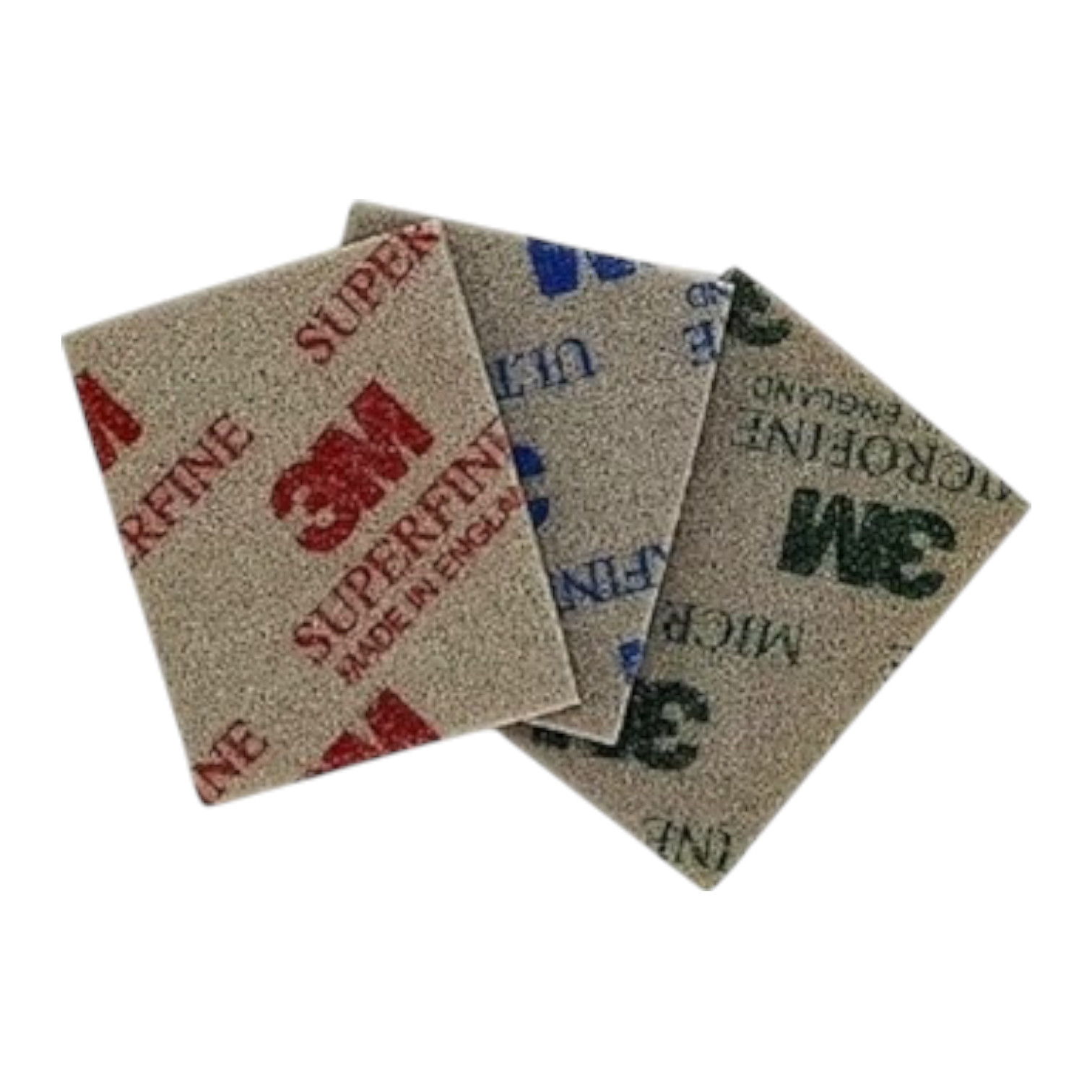 Schuurpads M3 set 3 kleine pads 320-1500