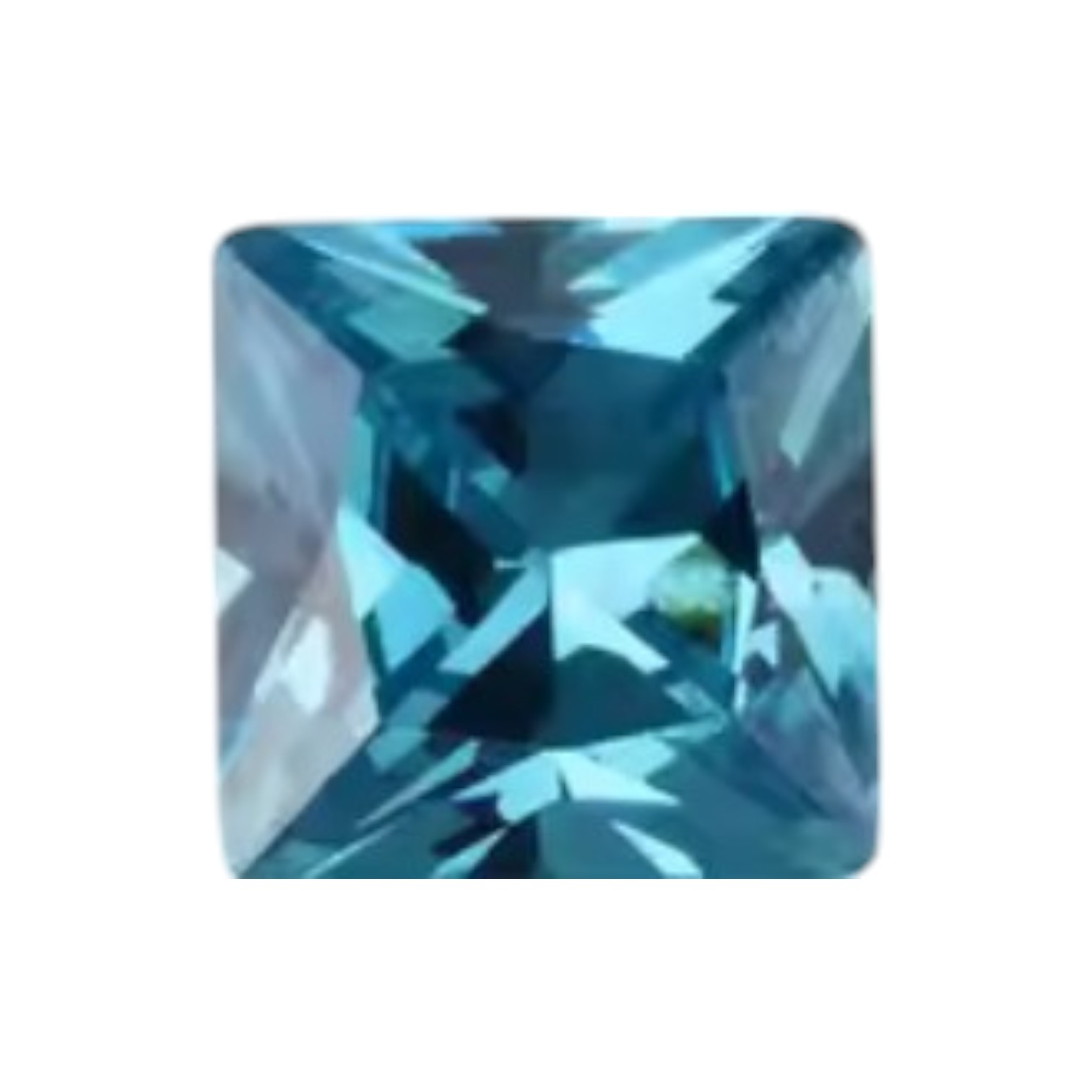 Zirconia AAAAA vierkant Div Afmetingen HITTEBESTENDIG Aquamarijn blauw STAFFELKORTING