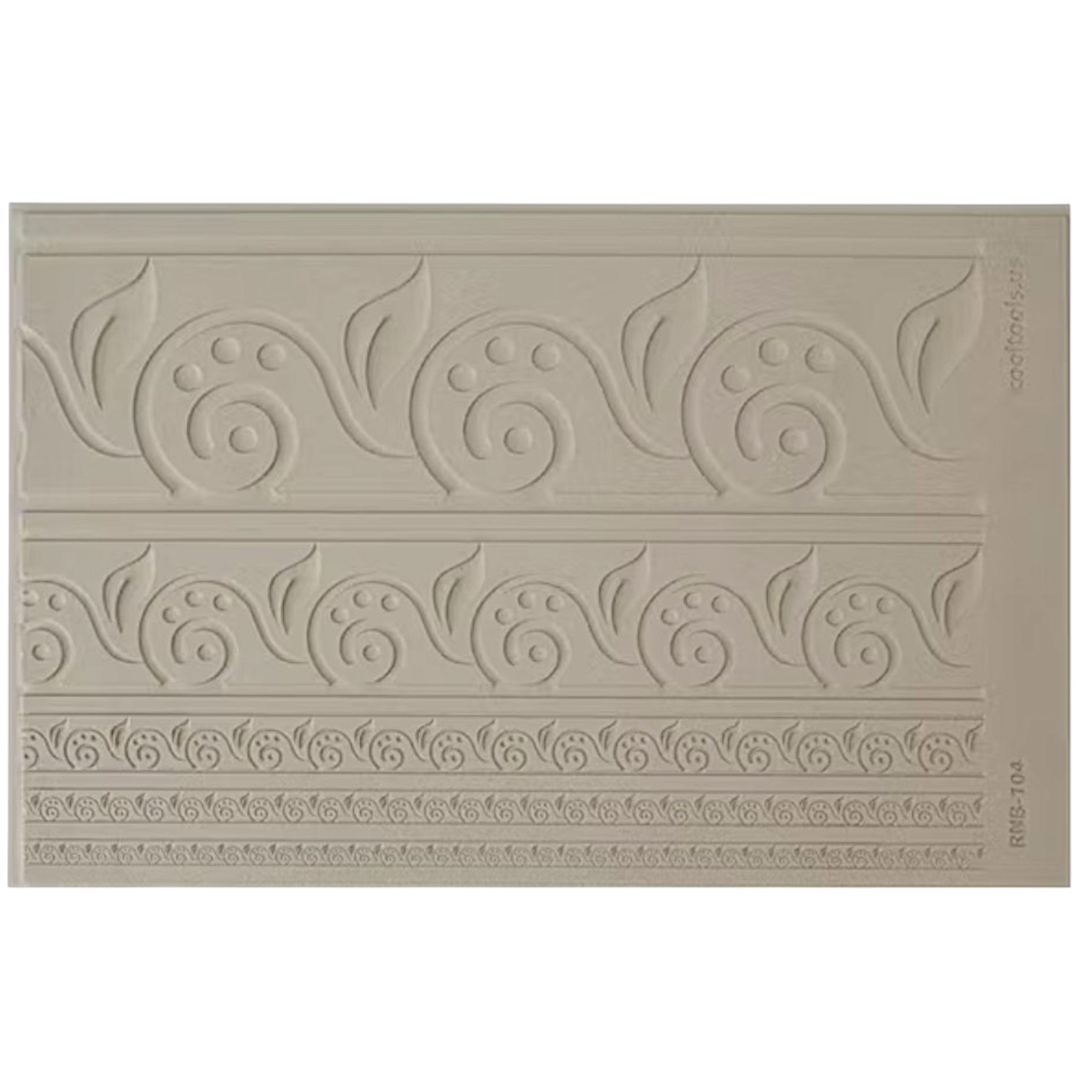 Textuurmat Rubber ca 22*15 cm Rings and Bangles Linked Leaves