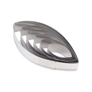 Cutters / uitsteekvormen blaadje 6 delige set RVS