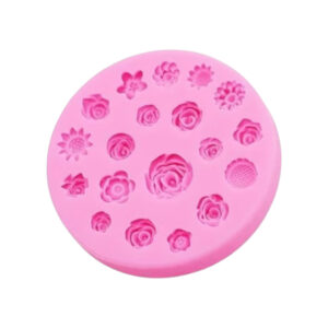 Siliconen mal met bloemetjes