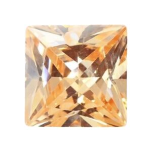 Zirconia AAAAA vierkant Div Afmetingen HITTEBESTENDIG Champagne STAFFELKORTING