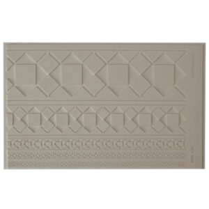 Textuurmat Rubber ca  22*15 cm  Rings and Bangles Checkerboard.