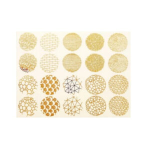 Emaille, glas en keramiek decals circel textuur goud