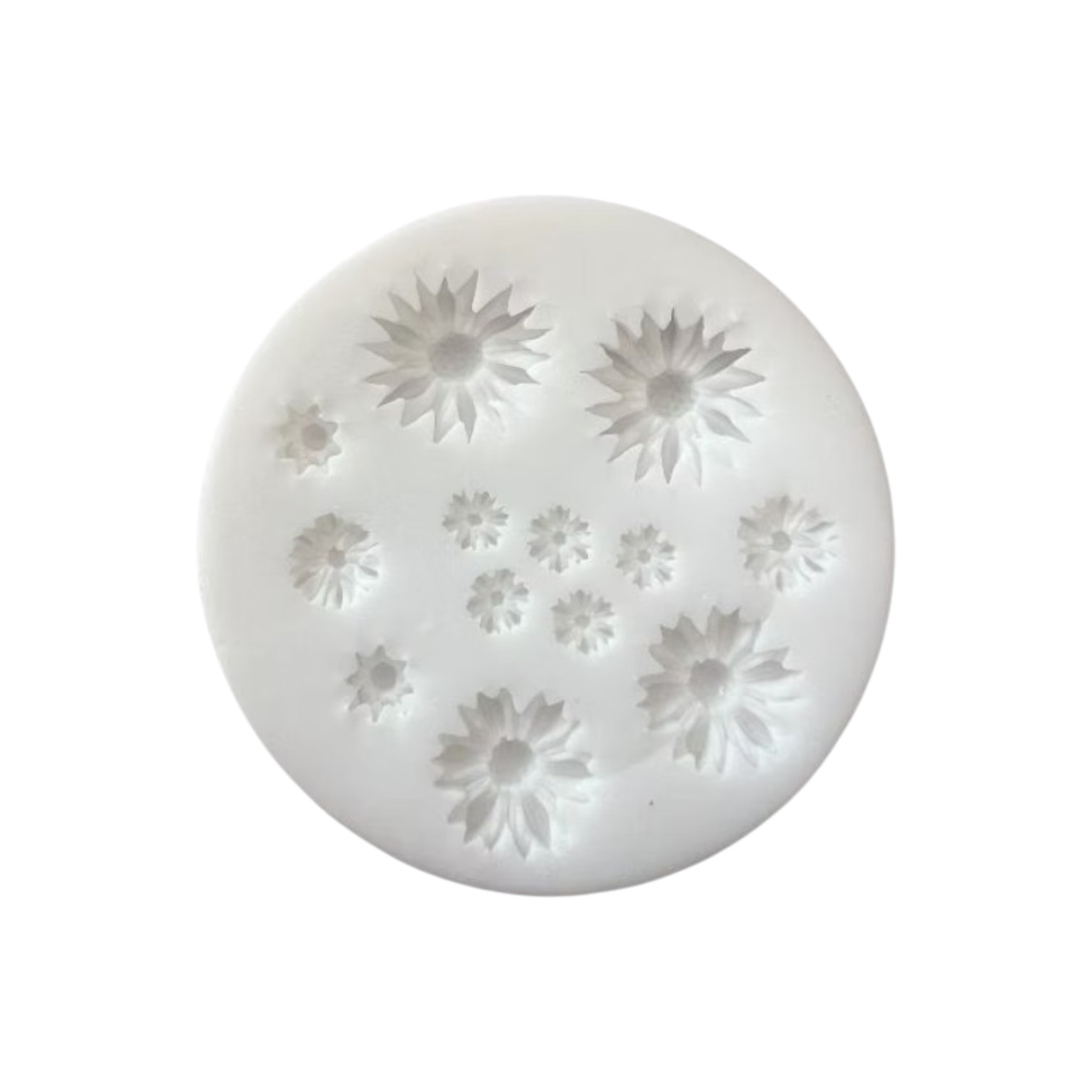 Siliconen mal daisy, madeliefje. bloemen groot en klein