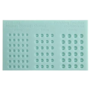 Finishing touch mold. Siliconen mal voor afwerking round domed  slotted