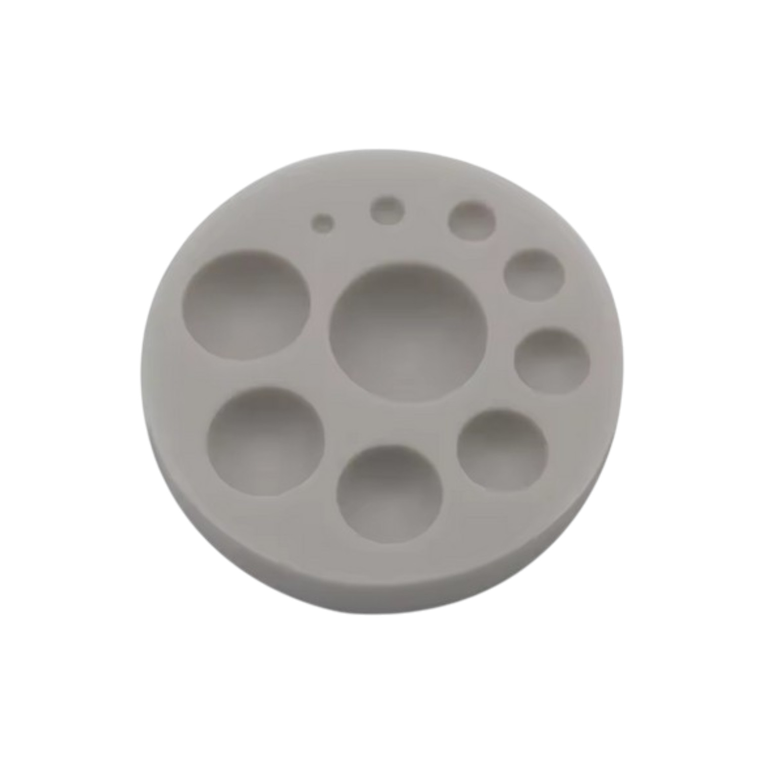 Siliconen mal met 10 halve bollen. Ook geschikt als droogmal