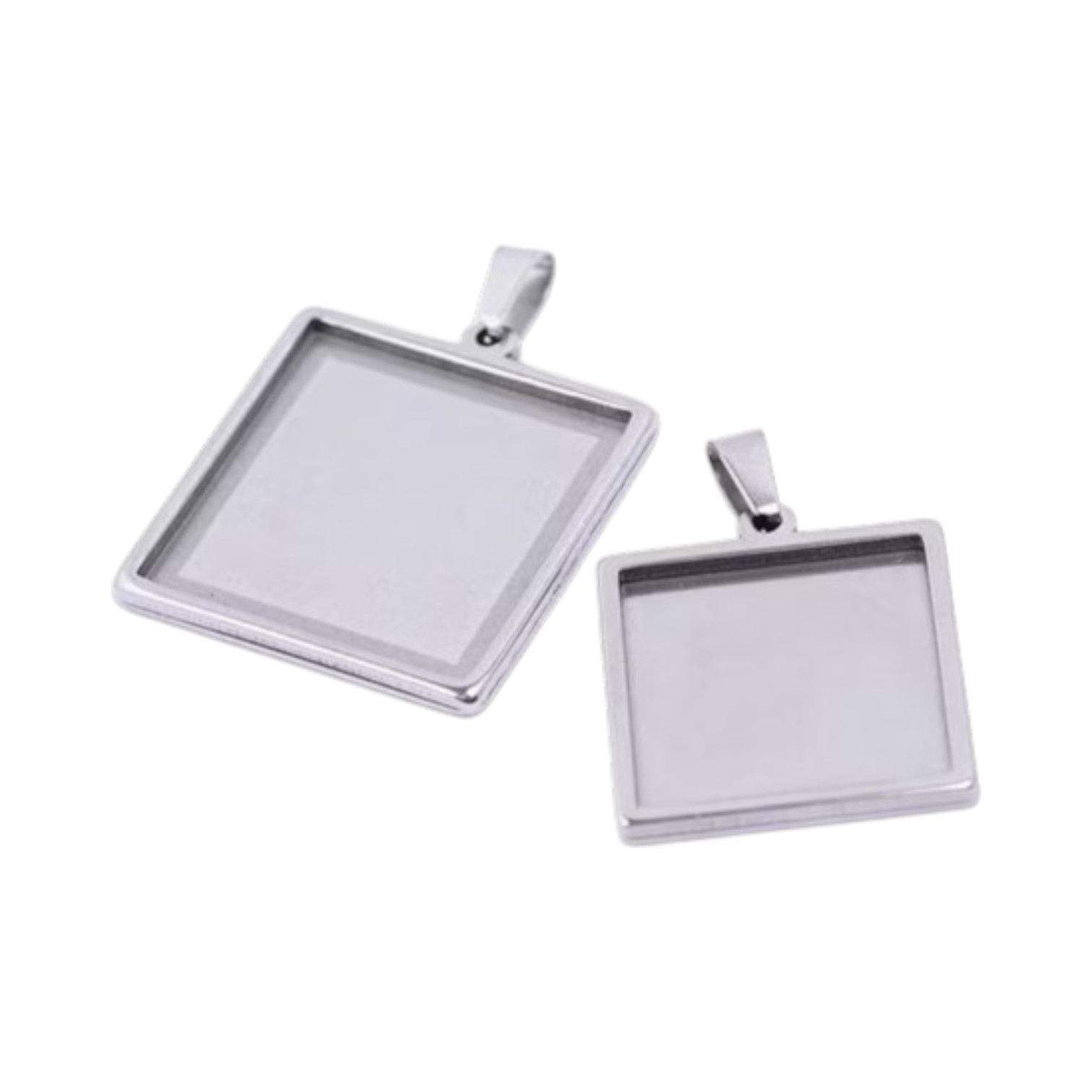 Hangerkastje met hangeroog. RVS vierkant 15*15 mm