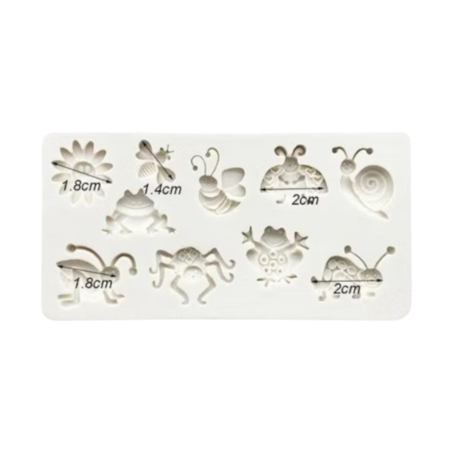 Siliconen mal met verschillende kleine insecten - Afbeelding 2