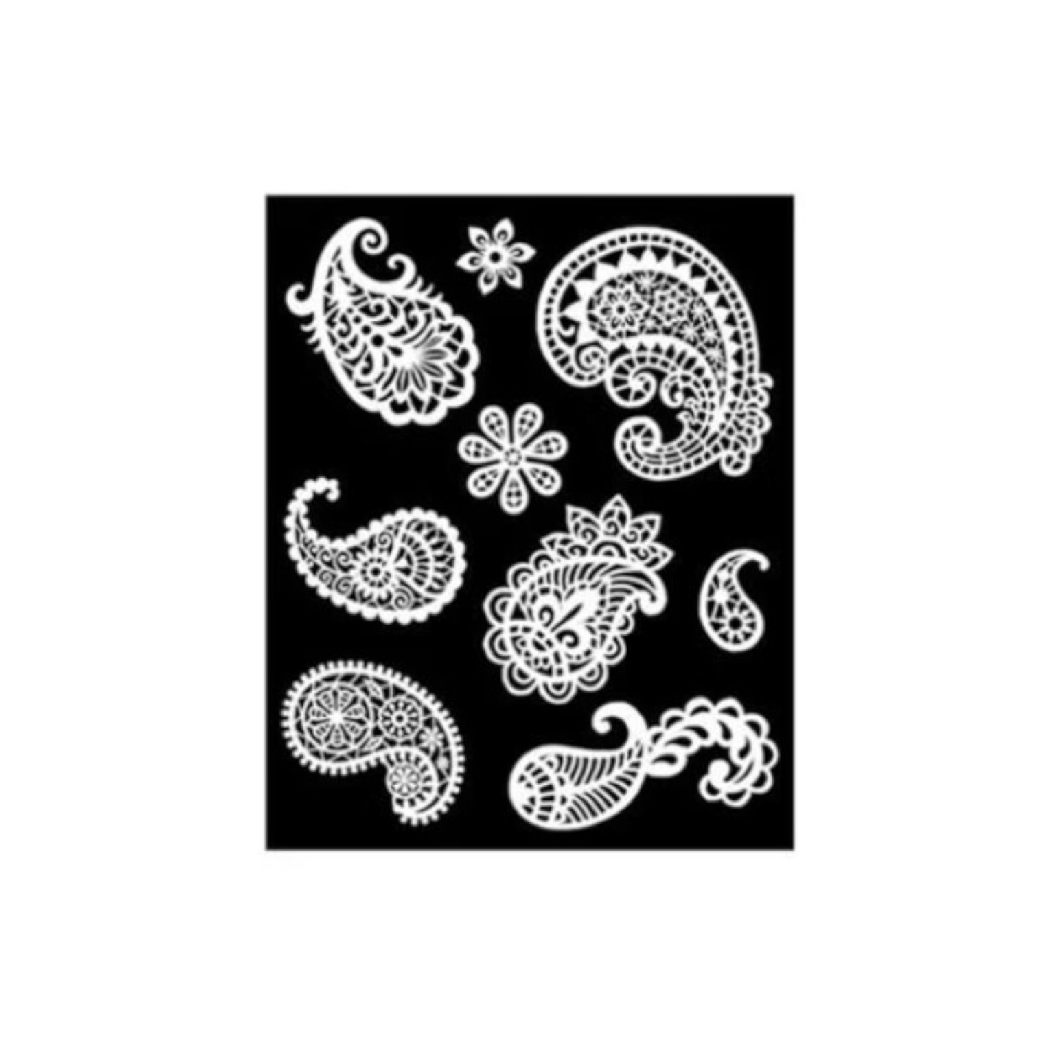 Siliconen mal opengewerkt kasjmier motief / paisley motief - Afbeelding 2