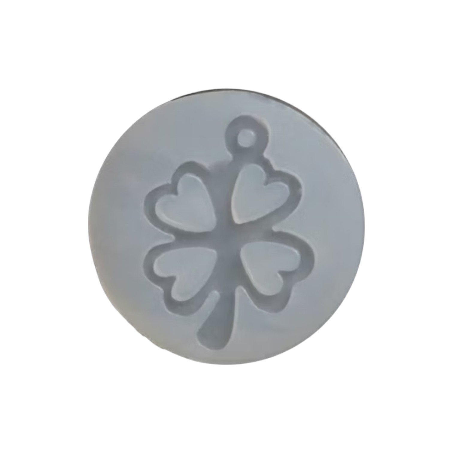 Siliconen mal Klavertje 4 voor hanger, oorbellen, bedels etc.