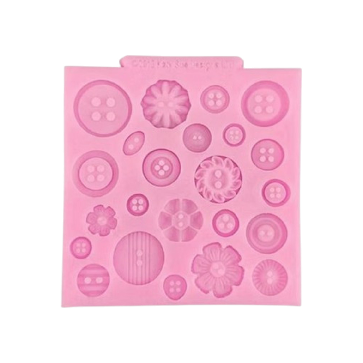 Siliconen mal met verschillende knopen.