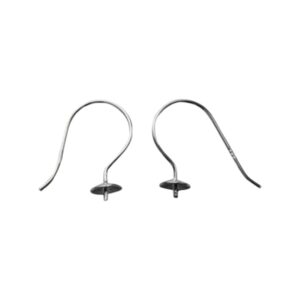 Oorbelhaakjes met kralenkapje en pin