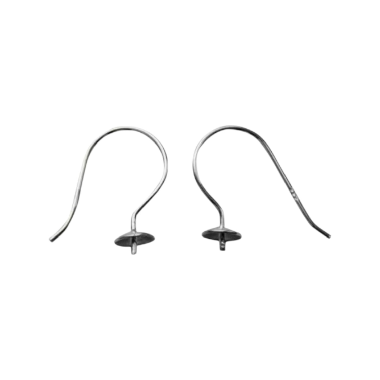 Oorbelhaakjes met kralenkapje en pin