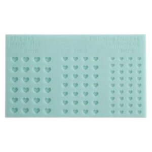 Finishing touch mold. Siliconen mal voor afwerking Heart flat -012  (F-2555)