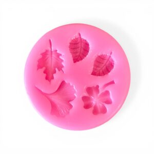 mal, siliconen, ginkgo, bladeren, ginkgoblad, verschillende bladvormen