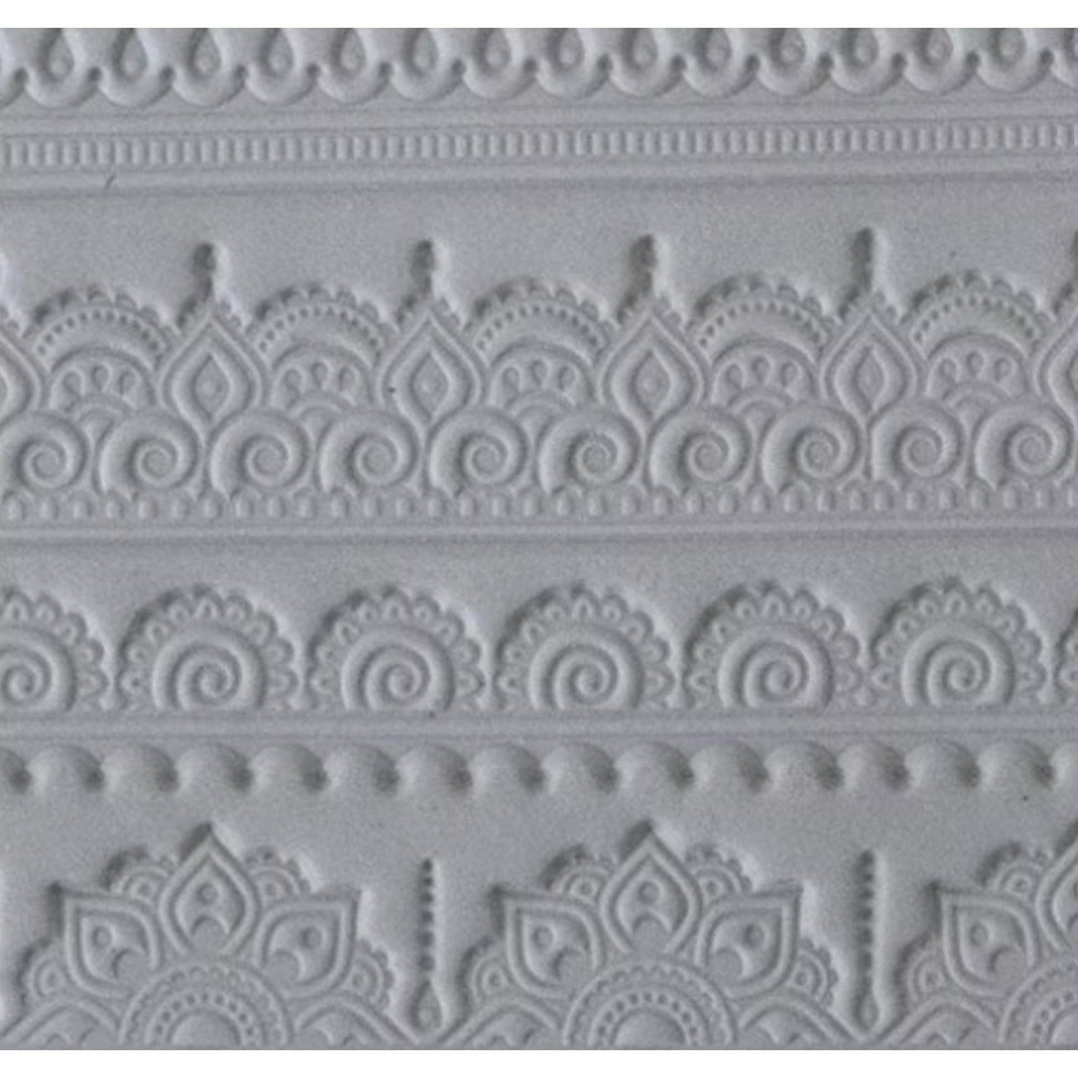 Textuurmat Rubber Mehndi Borders ca 10*13 cm - Afbeelding 2