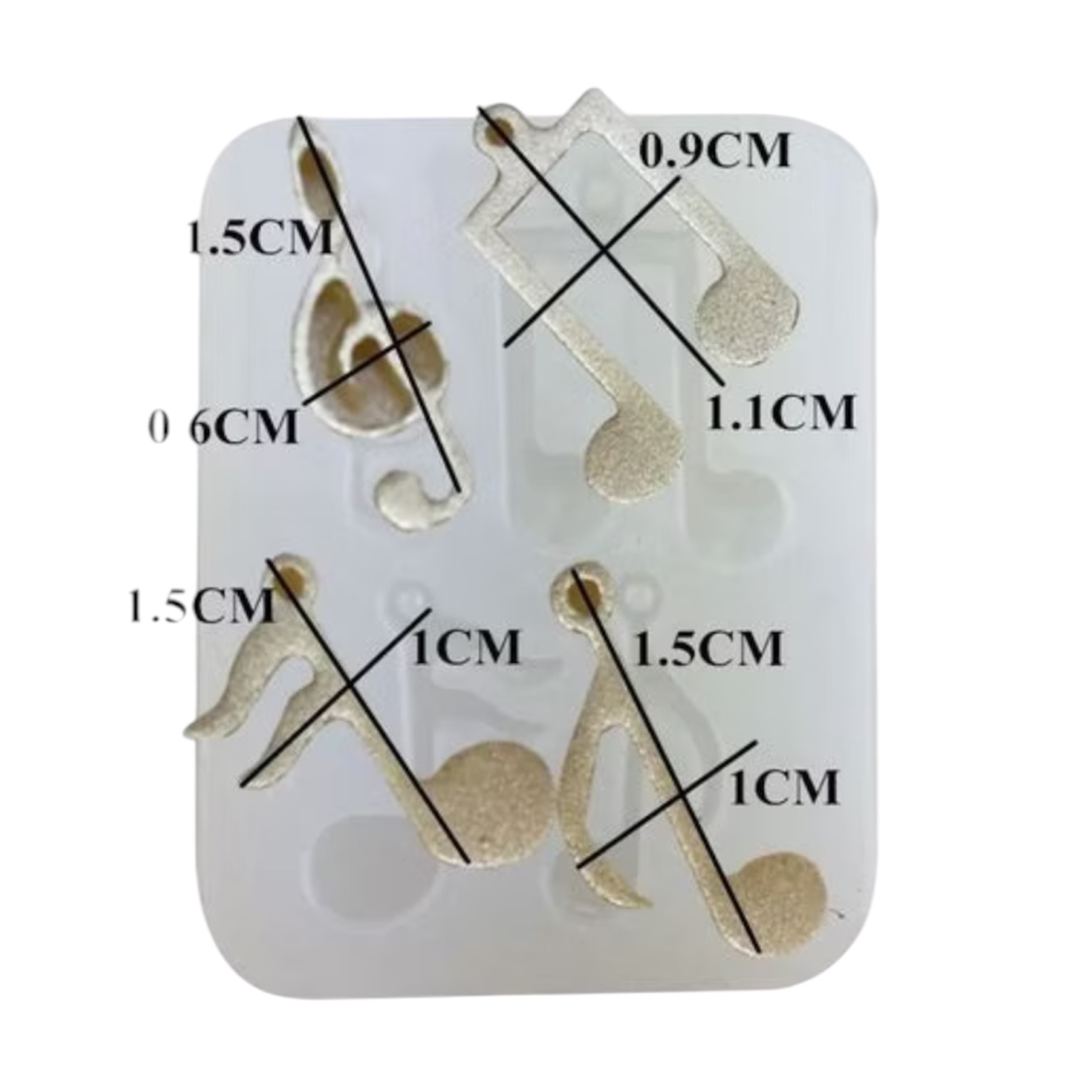 Siliconen mini mal muzieknootjes - Afbeelding 2