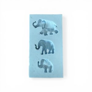 Silikonform Elefanten, für Schmuckherstellung Ton