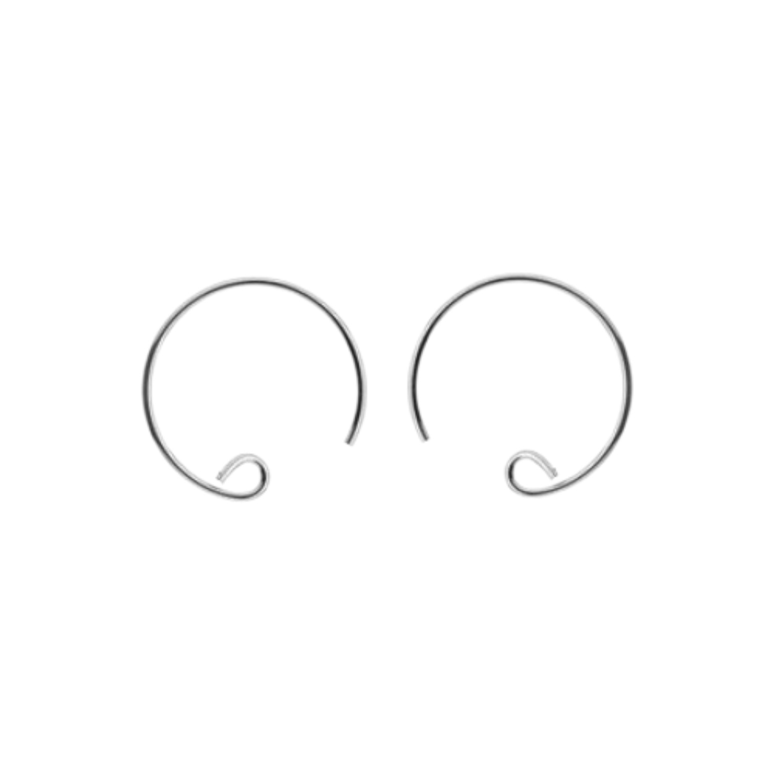 Oorbelhaakjes rond. 925 Zilver 1 Paar