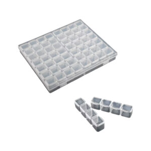 Opbergdoos voor kralen en fournituren. 56 vakjes