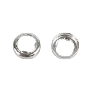 Setting rond met open achterkant. 999 zilver. Voor meebakken met metaalklei.