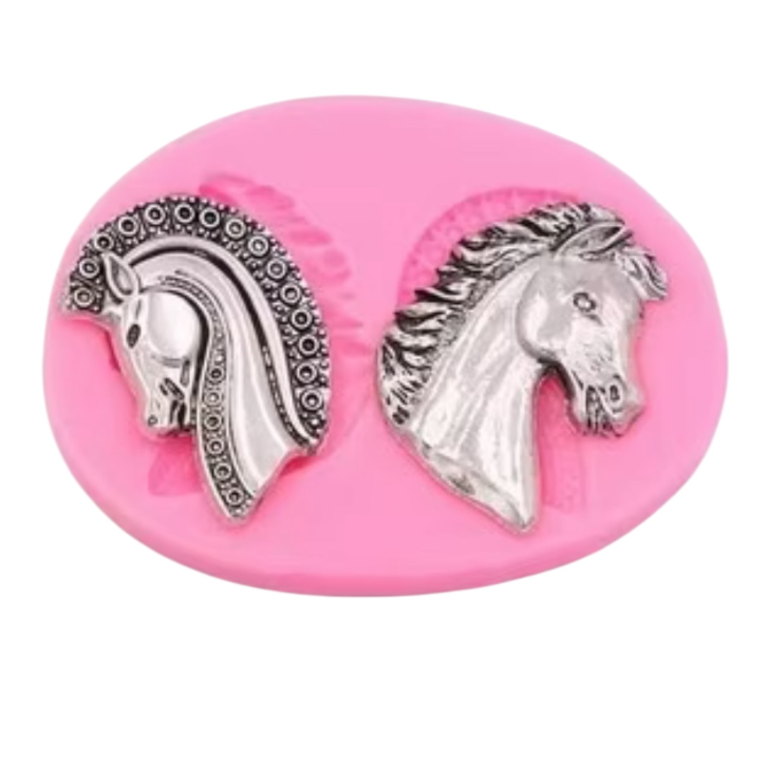 Siliconen mal 2x paardenhoofd - Afbeelding 2