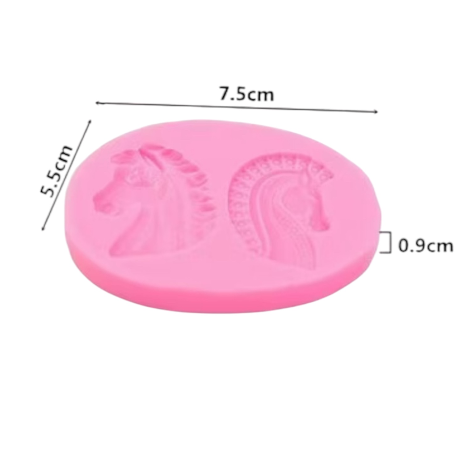 Siliconen mal 2x paardenhoofd - Afbeelding 3