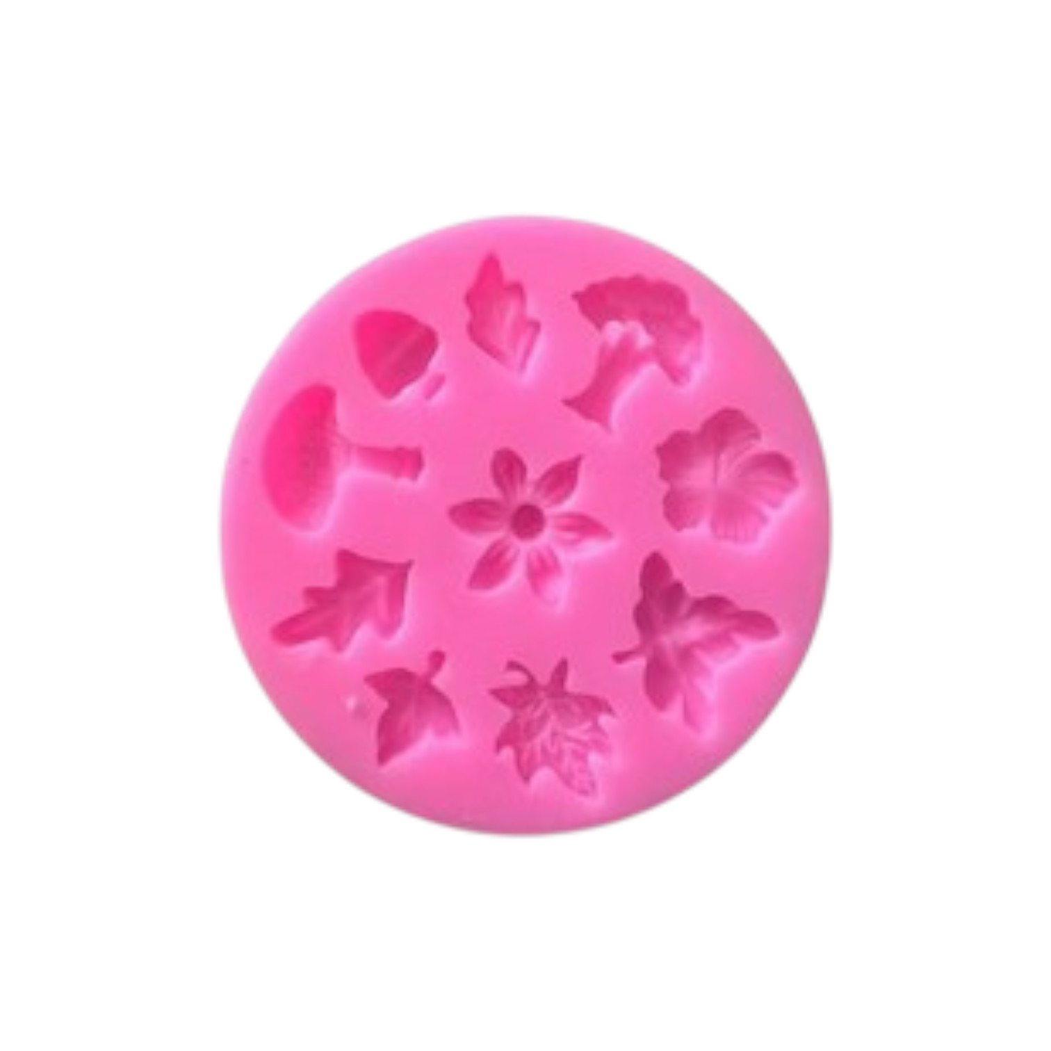 Siliconen mal paddenstoelen en bladeren