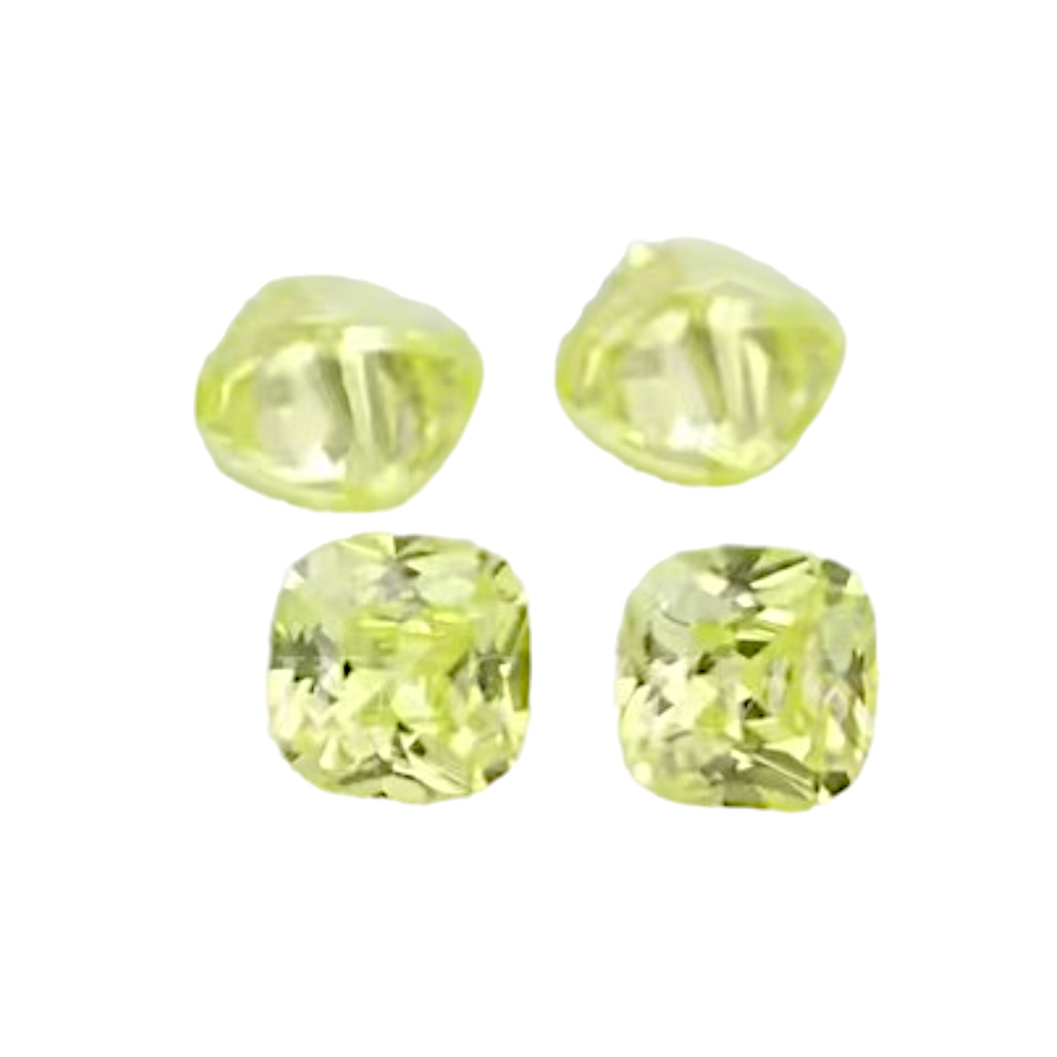 Zirconia AAAAA vierkant cushion Div Afmetingen Peridot STAFFELKORTING - Afbeelding 2