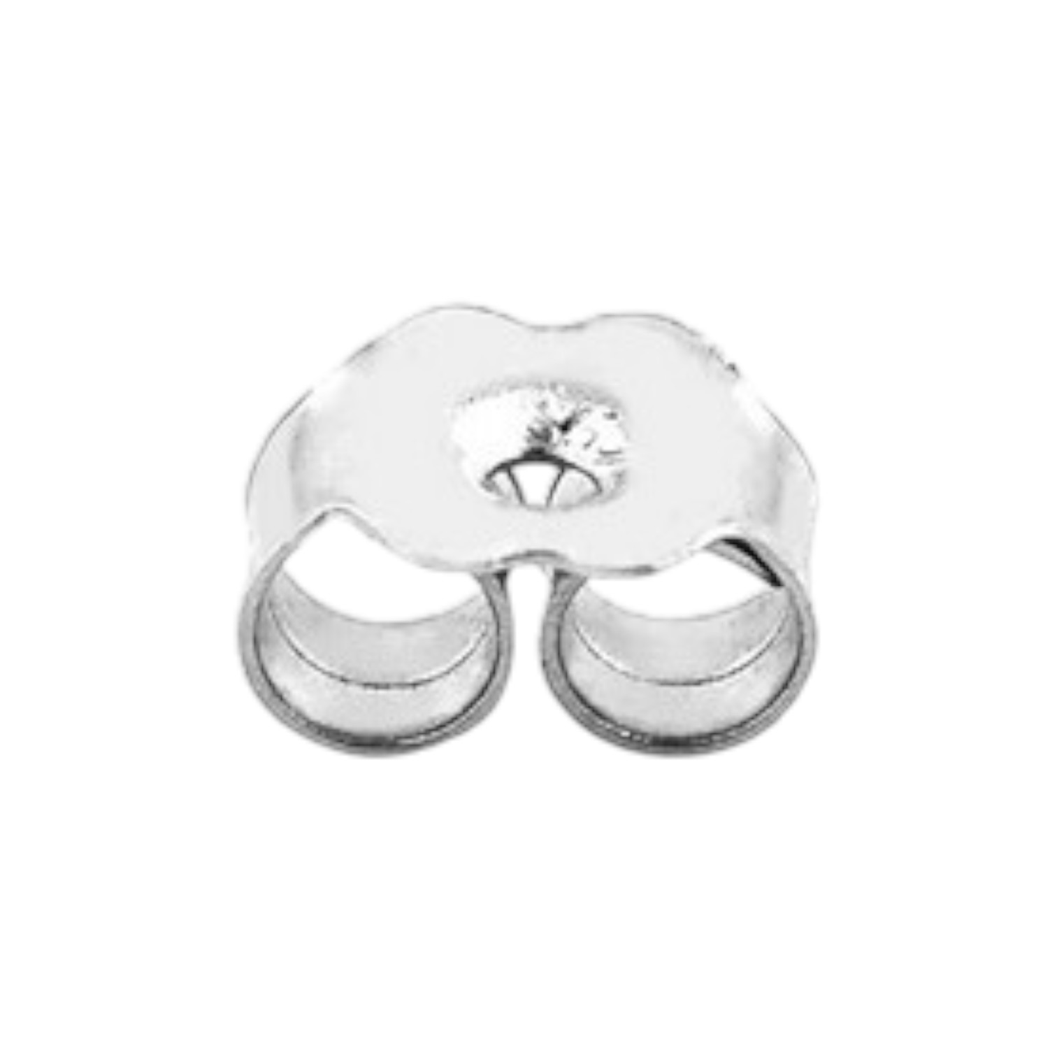 Zilveren oorstekers met parelschotel en hangeroog 5mm - Afbeelding 2