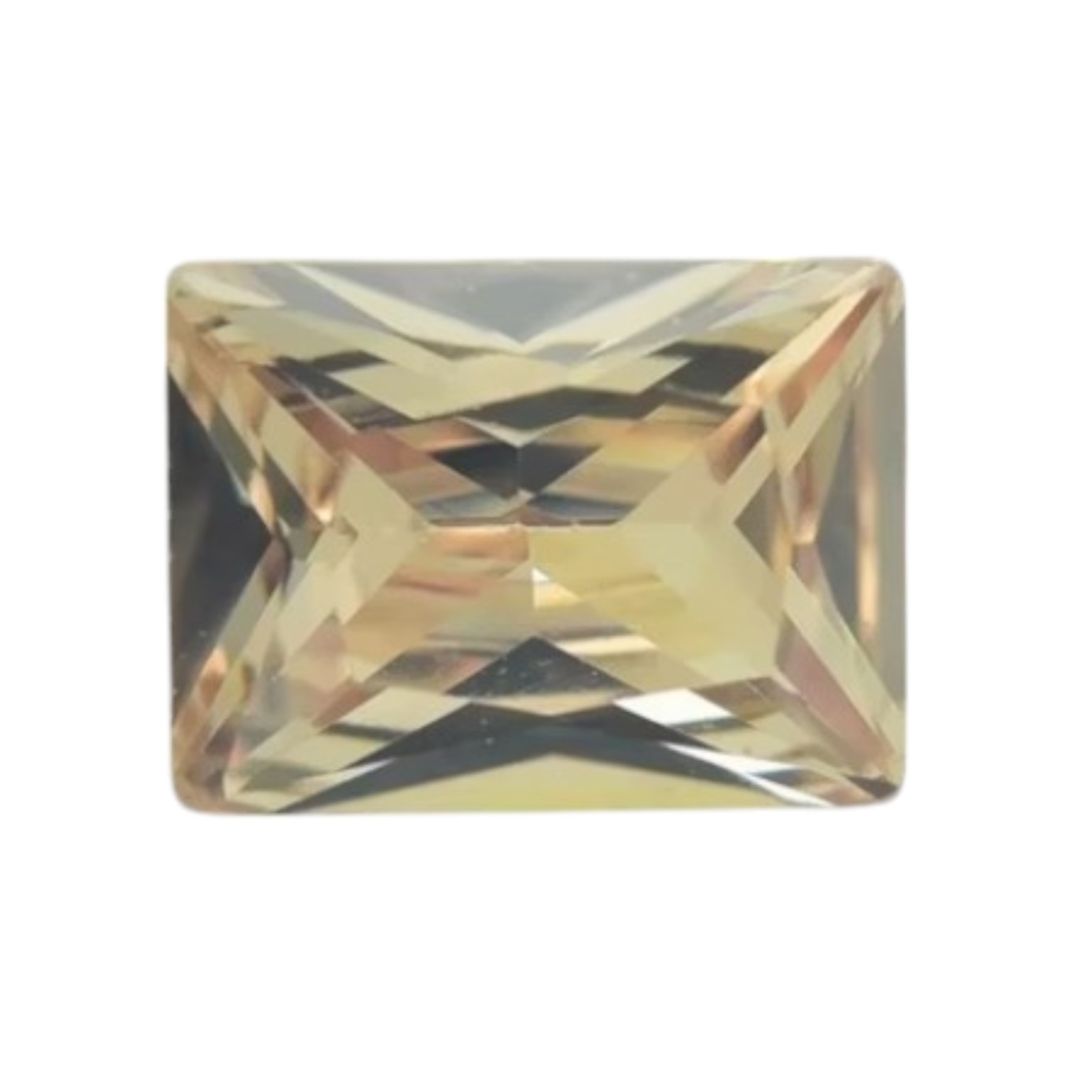 Zirconia AAAAA Rechthoek Div Afmetingen HITTEBESTENDIG Champagne STAFFELKORTING