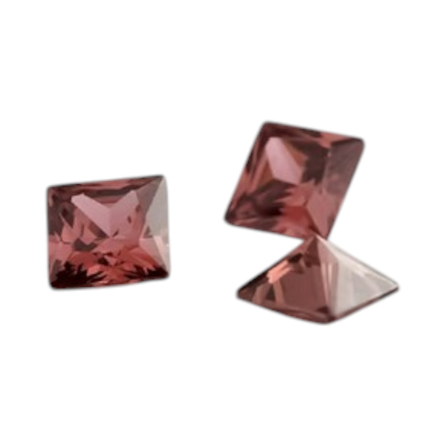 Zirconia AAAAA vierkant Div Afmetingen Rhodoliet STAFFELKORTING - Afbeelding 2