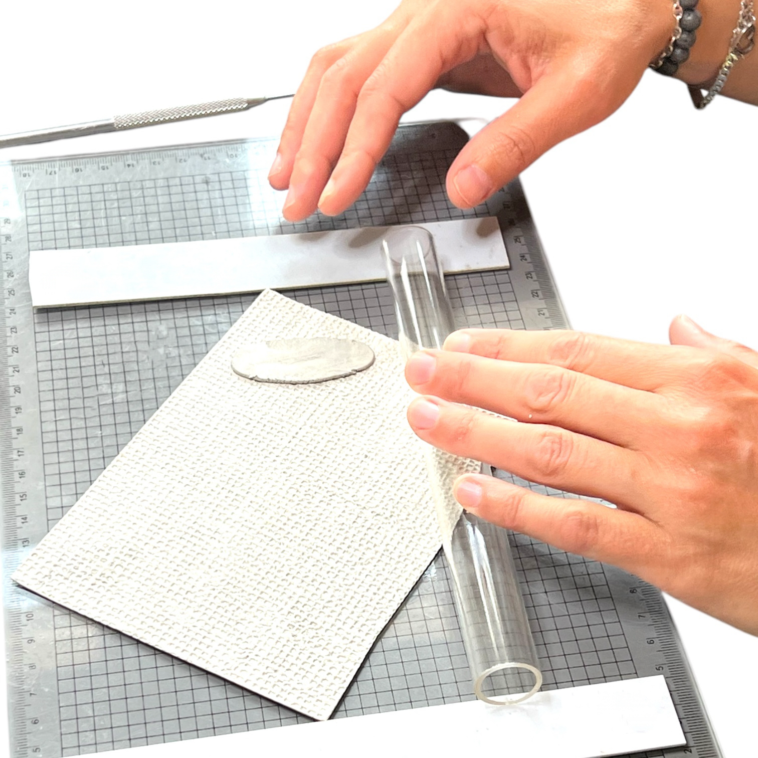 Plastic strips diverse diktes voor het gelijkmatig uitrollen van klei ACS - Afbeelding 3