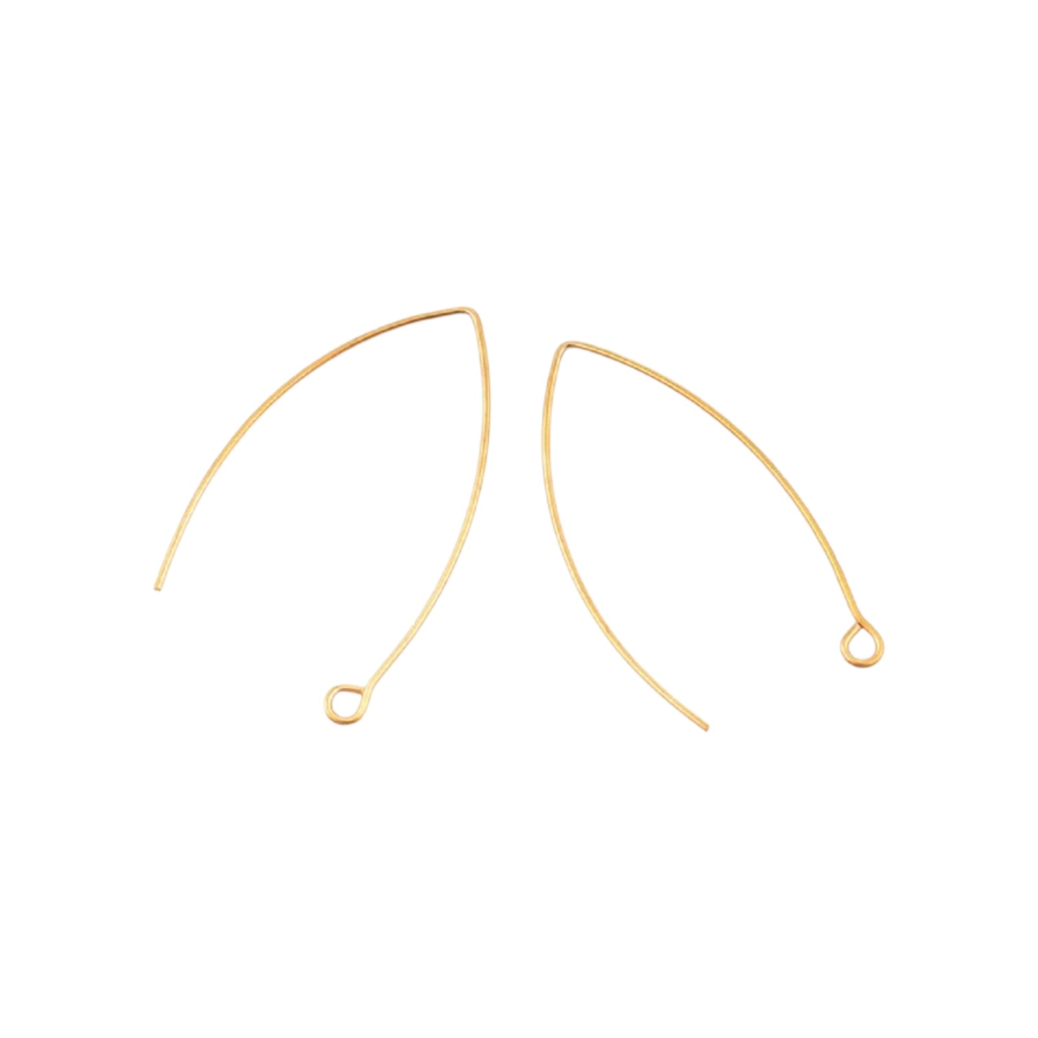Oorhaakjes rvs Verguld. Hoogte 40mm.