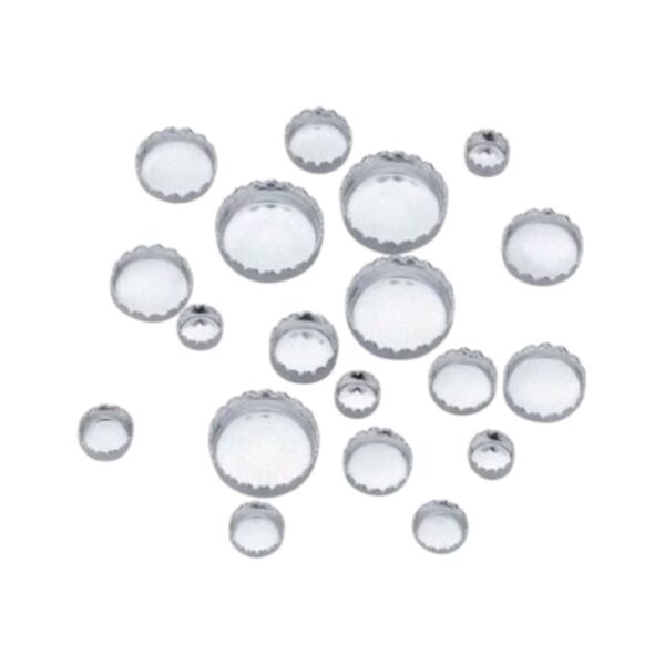 Silver Round Size Put tray round serrated 999 sterling silver. Various sizes - Esquell.eu