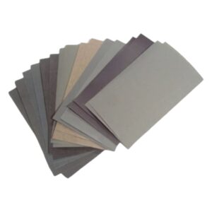 Schuurpapier set 15 vellen. Nat en droog.  400 tot 3000 grit.