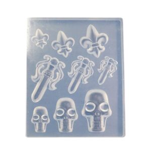 Mal skull, zwaard, franse lelie ACS   (F-1883)