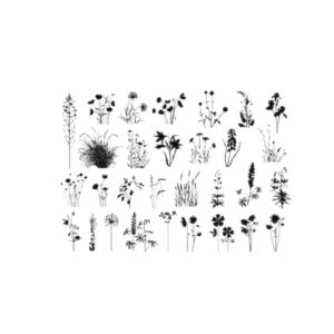 Stempelmat siliconen veldboeket Afmeting hele mat 11*16 cm