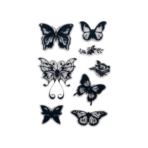 Stempelmat siliconen 11*16 cm  verschillende vlinders