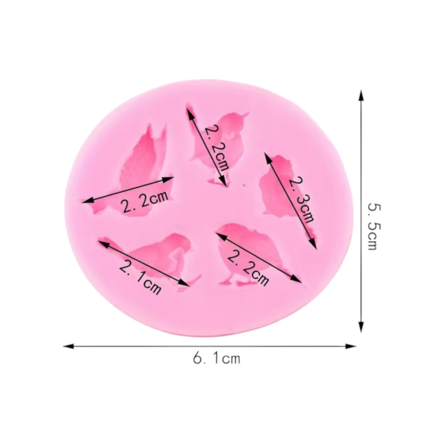 Siliconen mal kleine vogeltjes - Afbeelding 2