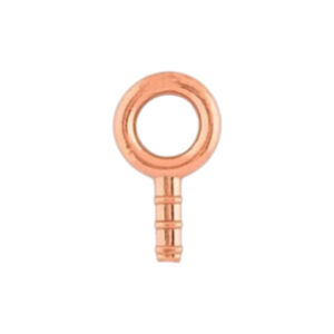 Platschroefoogje koper. Voor meebakken met koperklei. Per 5 stuks