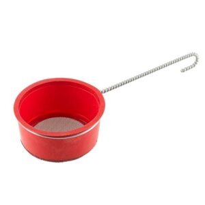 enamel strainer, sifter, strainer for enamel powders, fine sieve strainer.