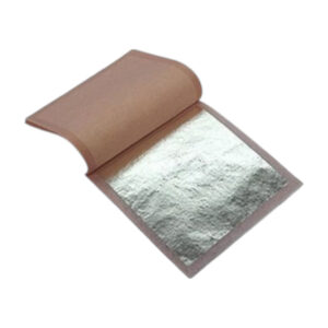 Zilverfolie, boekje met 25 puur zilver blaadjes van 8,5* 8,5 cm